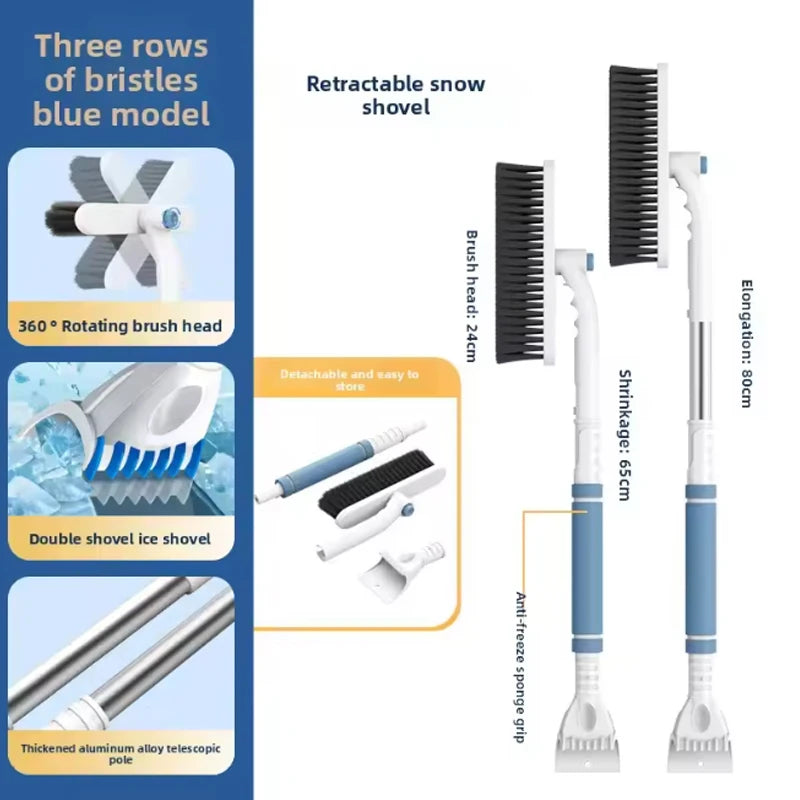 Multifunctional Snow Removal Shovel Extendable Car Mounted Snow Removal Shovel Aluminum Alloy Snow and Ice Removal