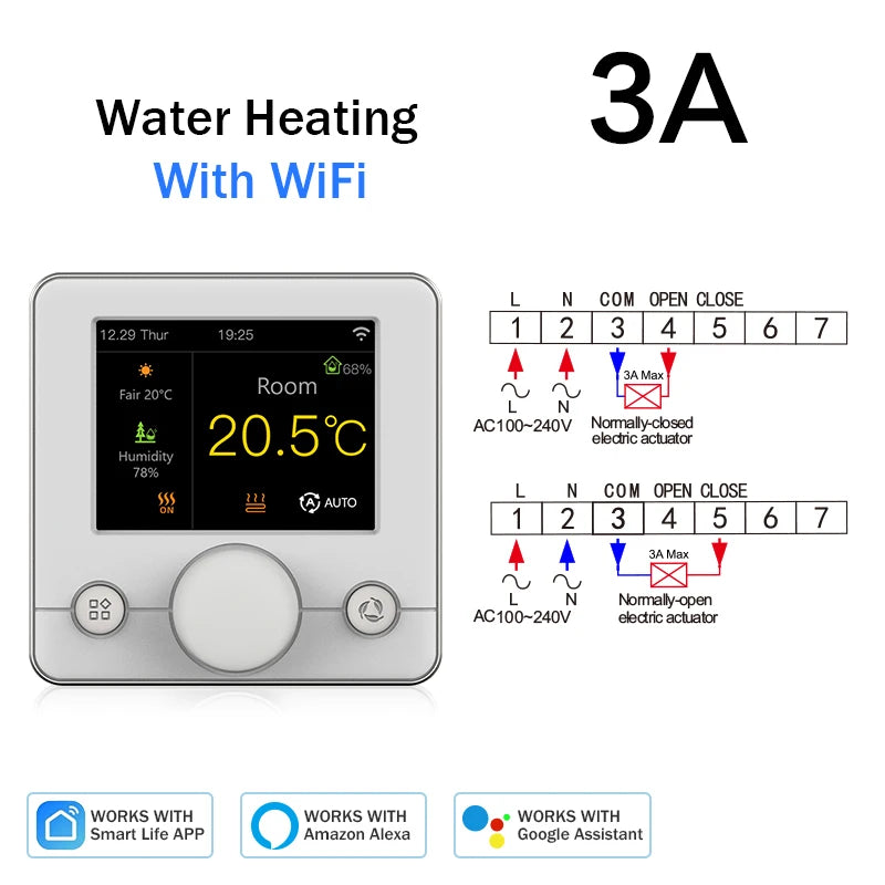 Tuya Wifi Heating Thermostat Smart Thermostat Gas Boiler Floor Heating Termostato Digital Temperature Controller Smart Life Ale