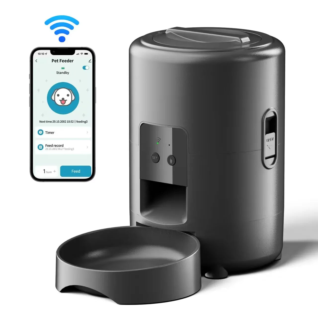 2L TuYa APP Automatic Pet Feeder Button Version Auto Cat Food Dispenser Smart Control Pet Feeder For Cats Dog Dry Food Bowl