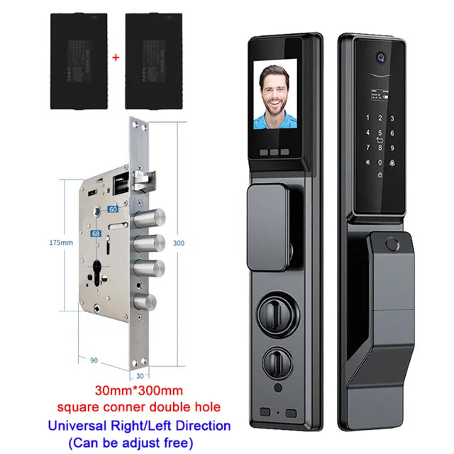 Waterproof Outdoor Smart Lock Wifi Alexa Tuya APP Aluminium Alloy Material Fingerprint Password Smart Door Lock With Camera