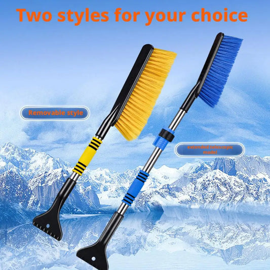 2 in 1 Extendable Car Snow Shovel & Cleaning Snow BrushCar Windshield Ice Scraper Snow Removal Tool Accessories