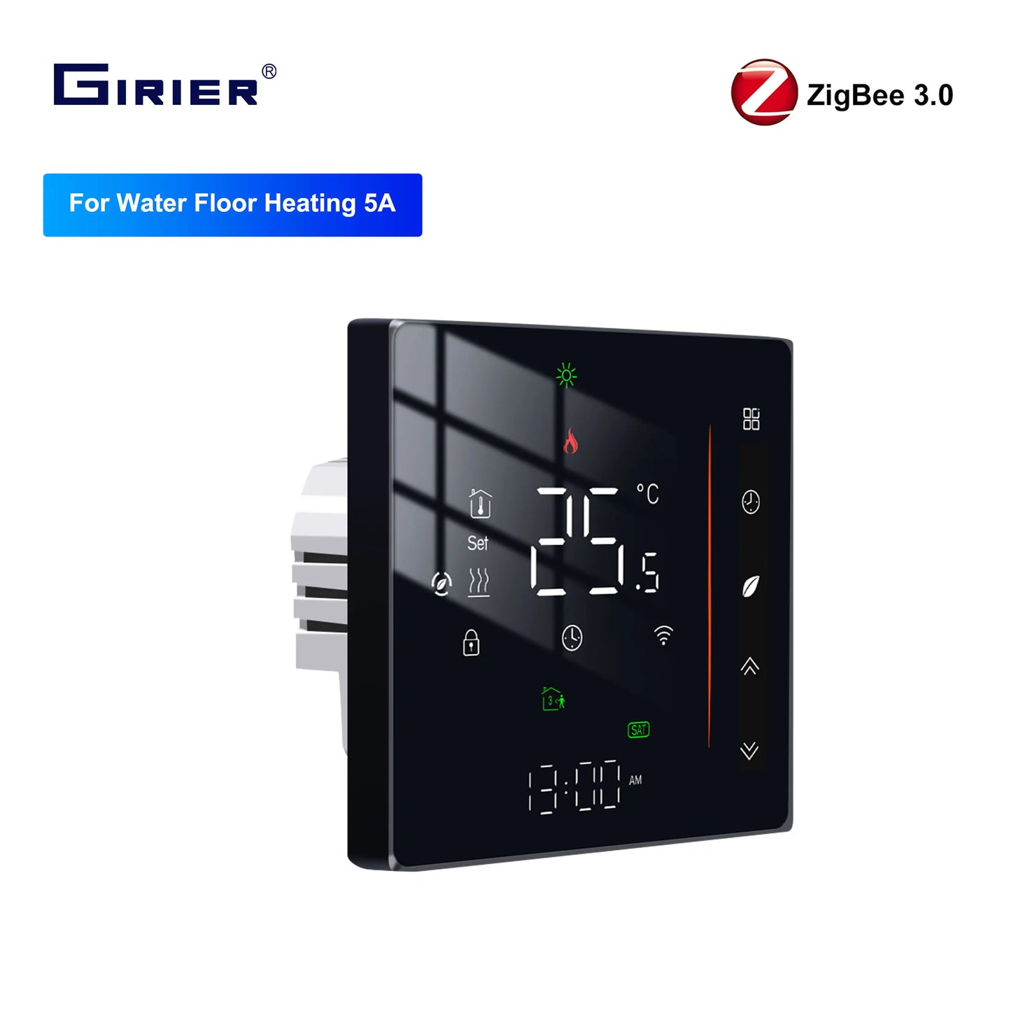 GIRIER Tuya Smart ZigBee Thermostat for Water/Gas Boiler Electric Floor Heating Temperature Controller Supports Alexa Hey Google