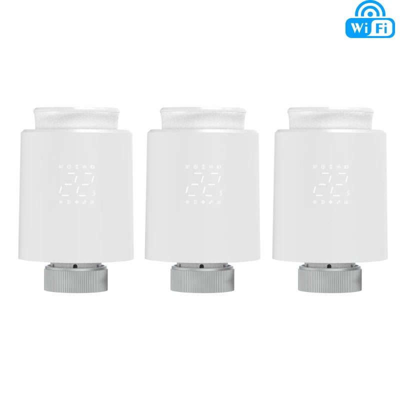 EZAIOT Smart Tuya ZigBee/Wifi Radiator Actuator TRV Programmable Thermostatic App Remote Temperature Controller Alexa Google