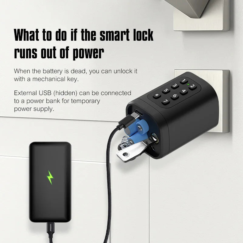 Euro TTLock APP Fingerprint or Code Password Digital RFID Card Cylinder Smart Door Lock Electronic with Alexa Google Home