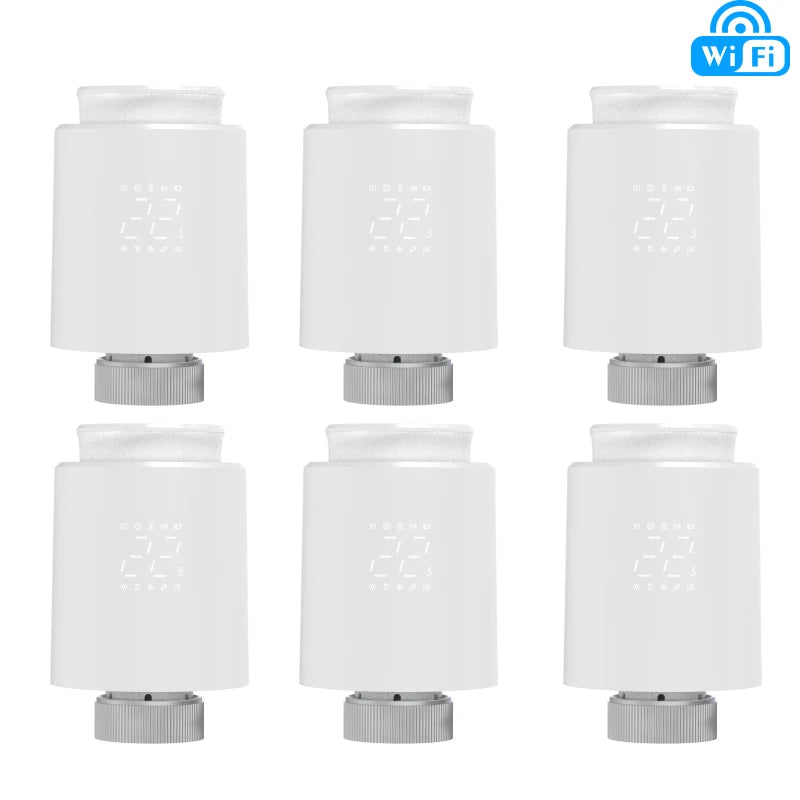 EZAIOT Smart Tuya ZigBee/Wifi Radiator Actuator TRV Programmable Thermostatic App Remote Temperature Controller Alexa Google