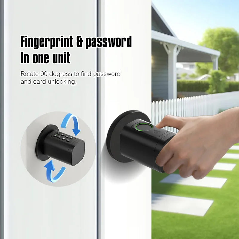 Euro TTLock APP Fingerprint or Code Password Digital RFID Card Cylinder Smart Door Lock Electronic with Alexa Google Home