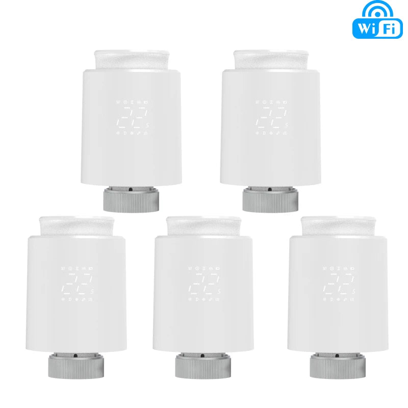 EZAIOT Smart Tuya ZigBee/Wifi Radiator Actuator TRV Programmable Thermostatic App Remote Temperature Controller Alexa Google