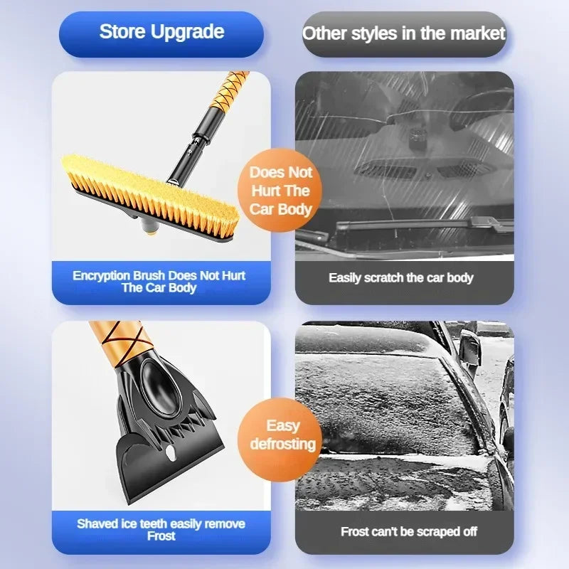 Winter Car Snow Scraper Car Cleaning Brush Car Windshield Cleaning Shovel Ice Breaker Scraping Winter Snow Brush Shovel Tool