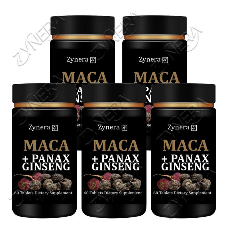 Organic Maca Root Power Tablets for Men Ginseng Pills Supplement for Health Energy