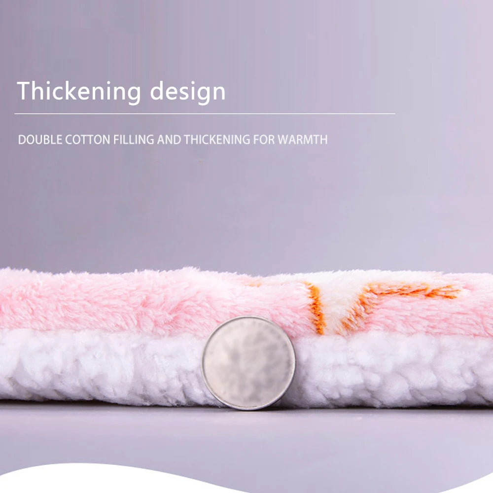 Winter Warm Medium Cat Sleeping Mat Comfortable Pet Bed Cushion Flannel Small Dog Mat Puppy House for Large Dogs Blanket
