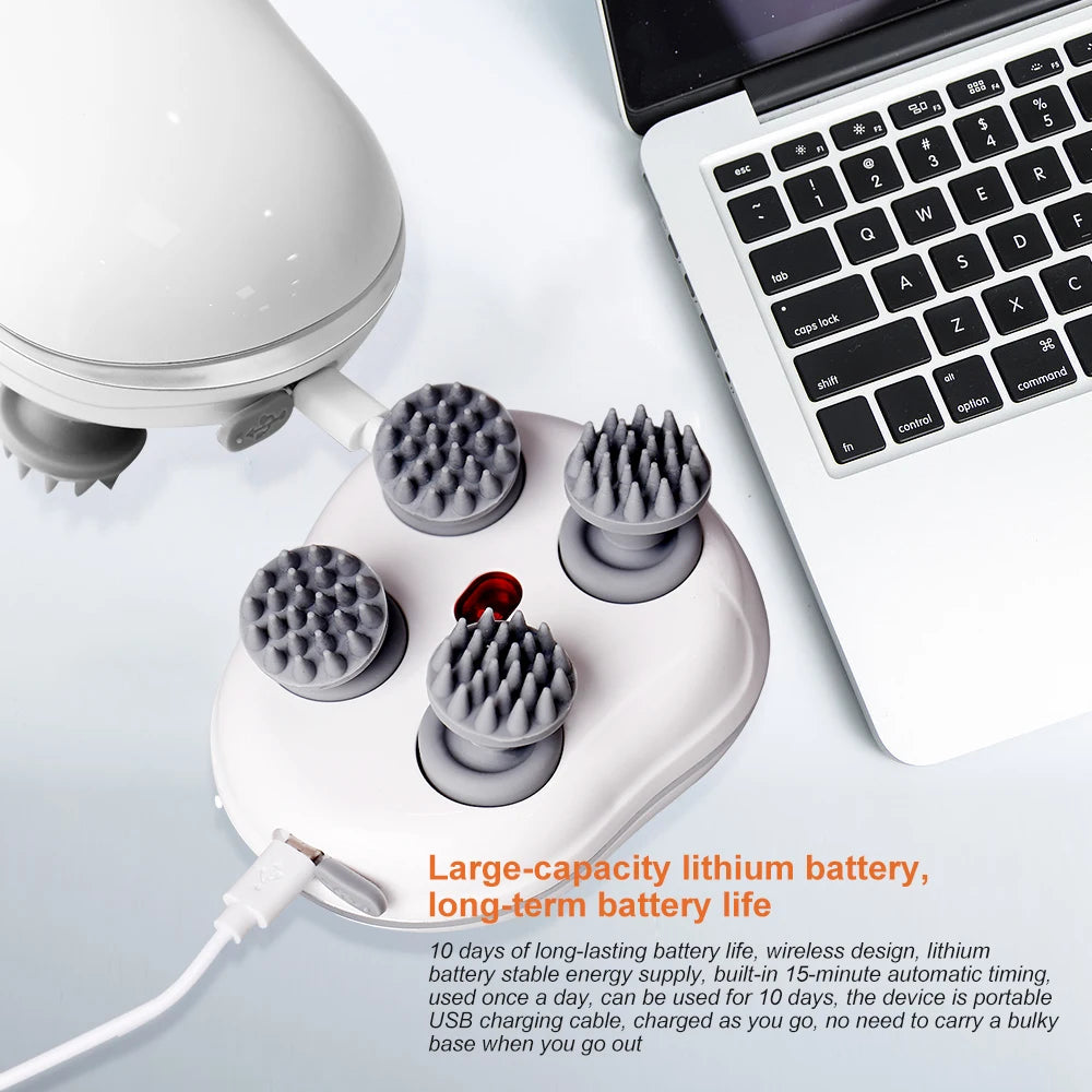 Electric Cat Massager Body Head Massager Health Care Relax Shoulder Neck Deep Tissue Scalp Massage Kneading Vibrating Device