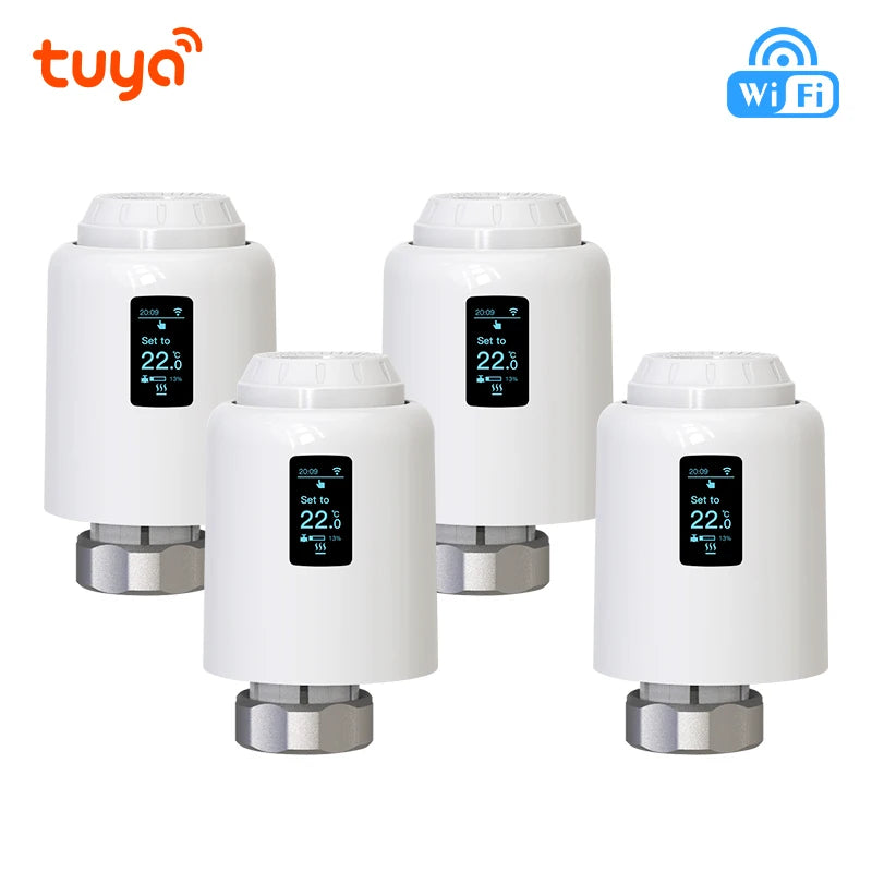 Tuya Smart Thermostatic Radiator Valve Wifi TRV Radiator Head Valve Thermostat Wifi Temperature Controller Alexa Google Home