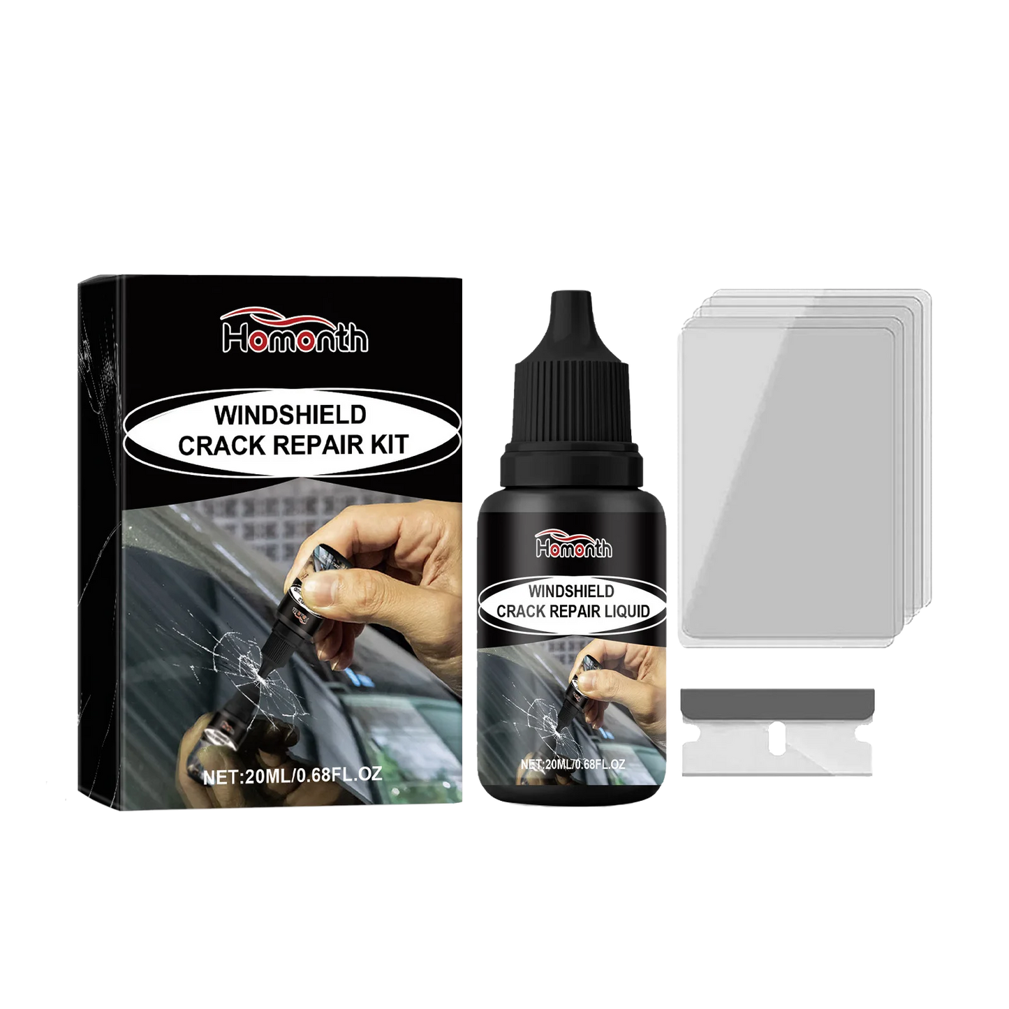 Car Glass Scratch Repair Fluid Agent Set Windscreen Window Glass Nano Scratch Crack CrackResin Repair Agent Tools Auto Accessory