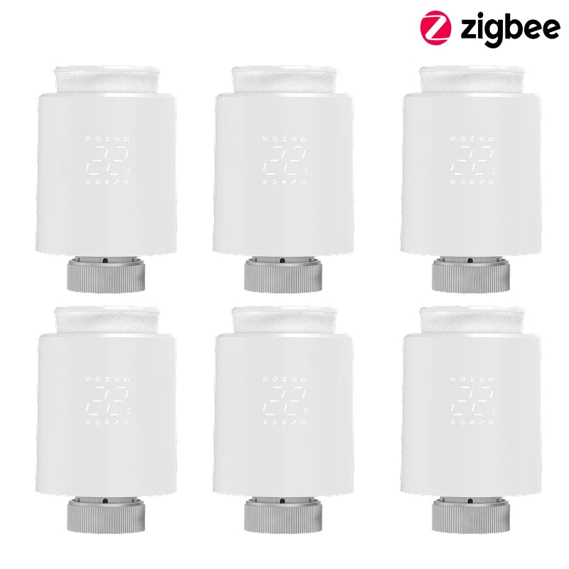 EZAIOT Smart Tuya ZigBee/Wifi Radiator Actuator TRV Programmable Thermostatic App Remote Temperature Controller Alexa Google