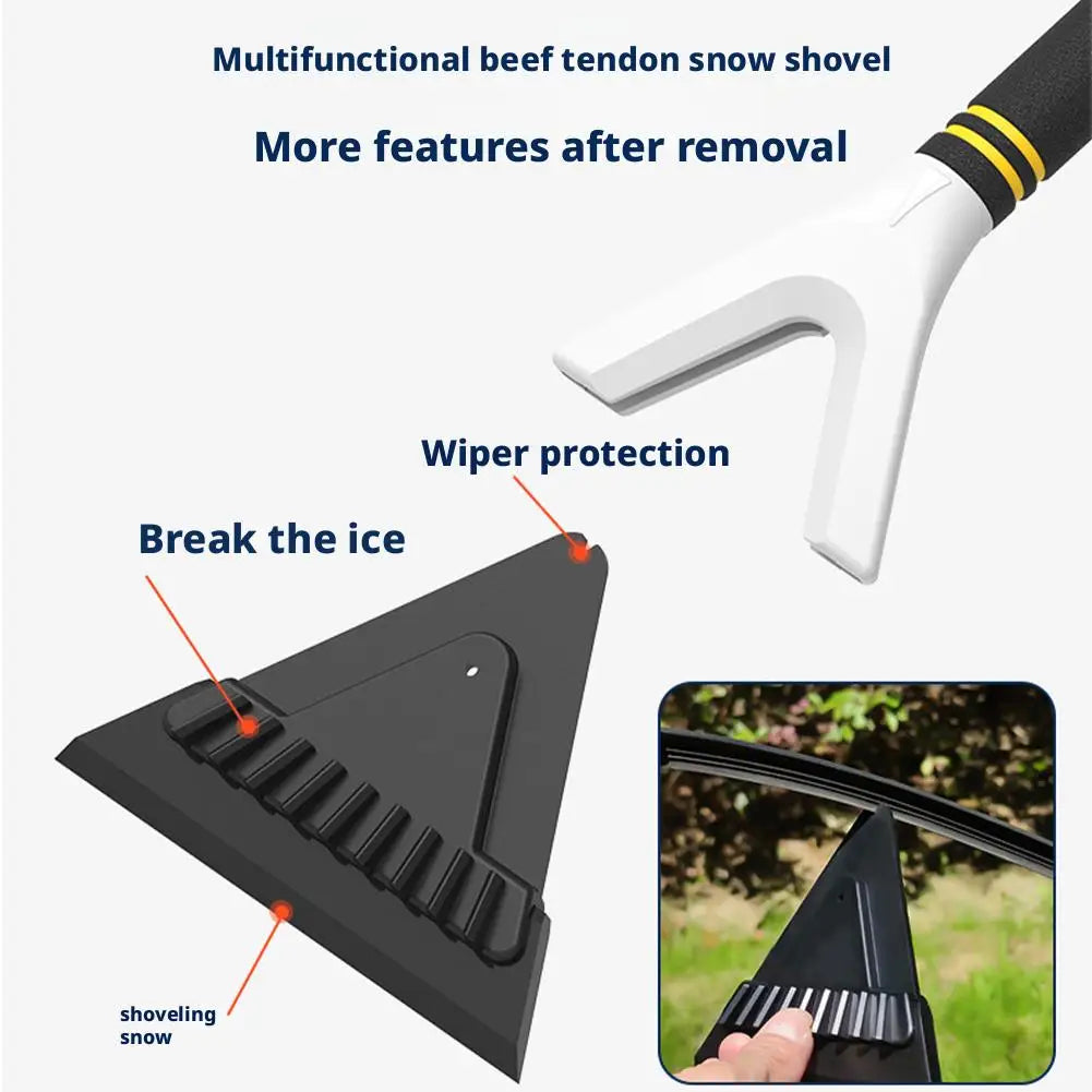 Car Snow Shovel Clean Scraper Shovel Rubber Windshield Defrosting Ice Removal Tool Window Cleaning Scraper