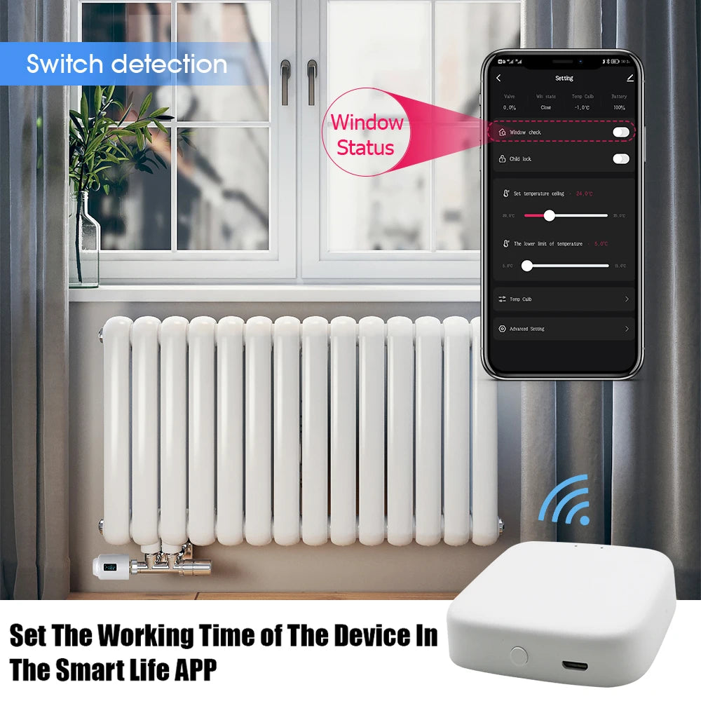 Tuya WiFi ZigBee Smart Thermostat Radiator TRV Programmable Thermostatic Actuator Heating Remote Temperature Controller Alexa