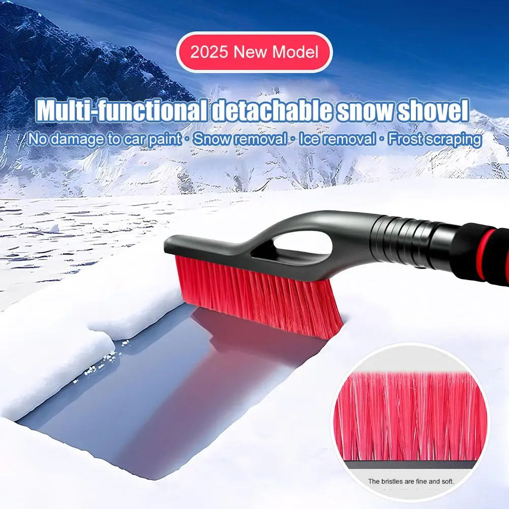 Multifunctional Snow Shovel 2 in 1 Windscreen Shovel Scraper Windscreen Soft Long Handle Brush Car Cleaning Tools