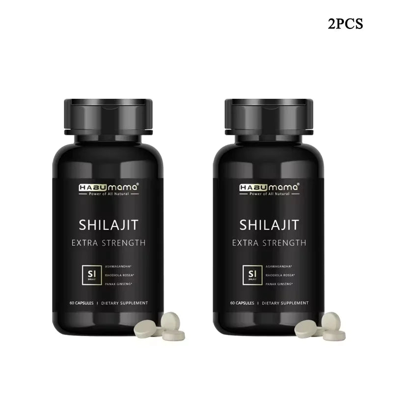 Shilajit Capsule 100% Pure Non-GMo Supports Reproductive Health Natural Energizer