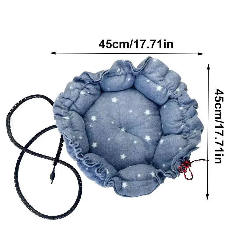 Cat Heating Pad Plush Pet Electric Blanket Pet Heating Mat Dog Heating Blanket With Chew Resistant Cable Warming Cat Heating Bed