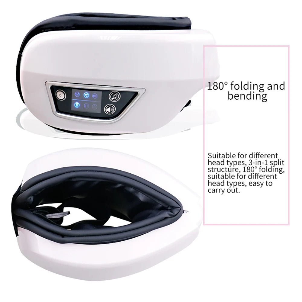 Smart airbag vibrating eye massager with Bluetooth music relaxation function can relieve eye fatigue, care for eye health, and