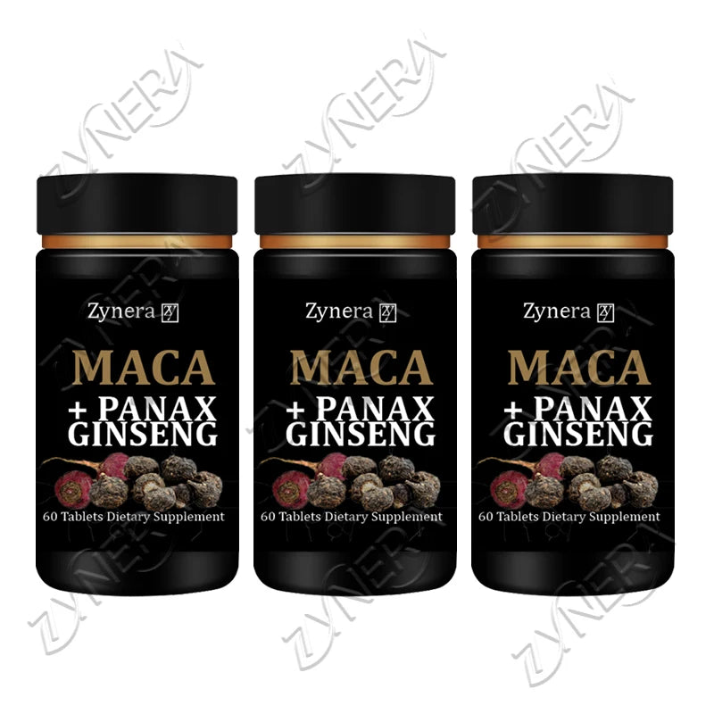 Organic Maca Root Power Tablets for Men Ginseng Pills Supplement for Health Energy