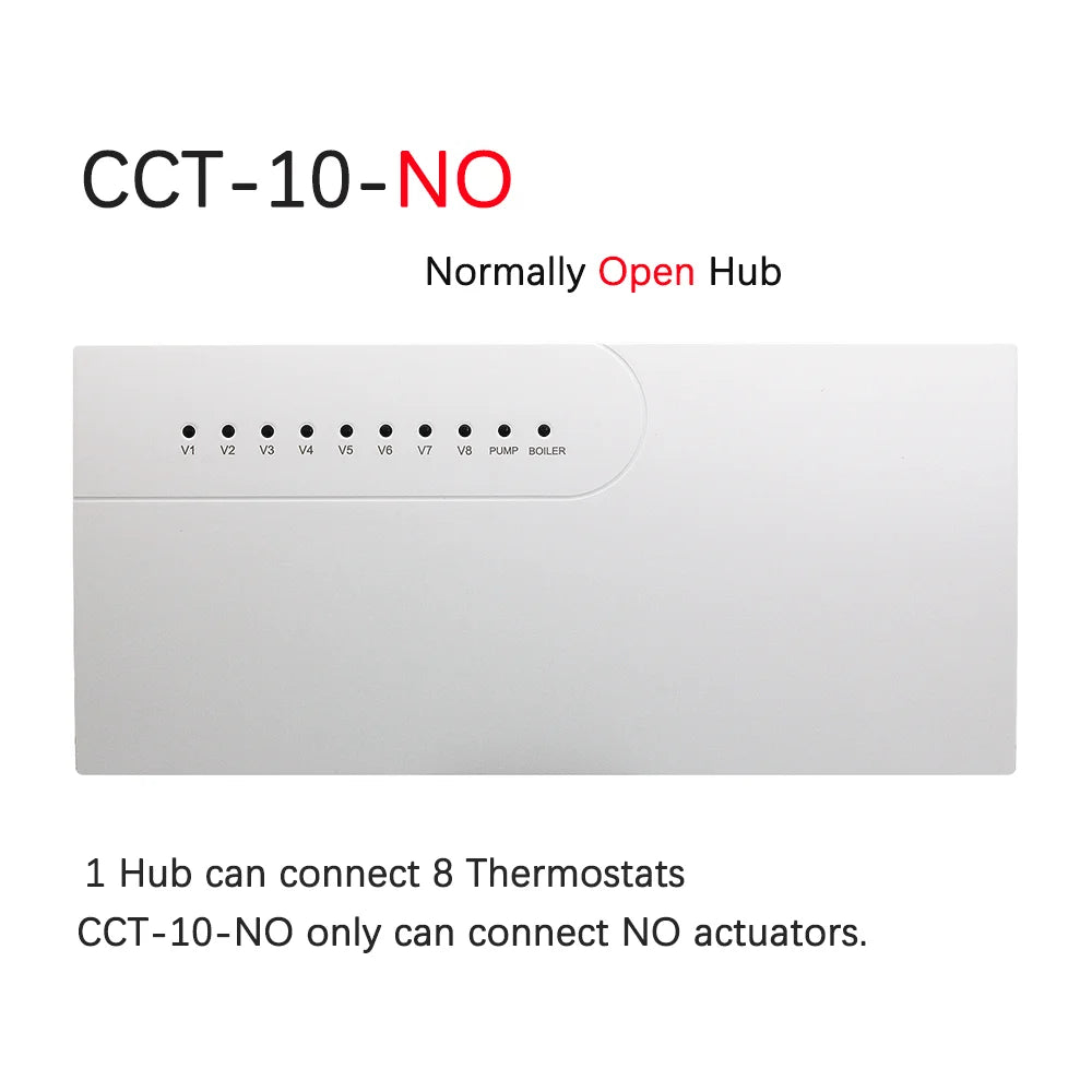 3A Water Floor Heating System Smart WIFI Thermostat with Central Actuators Connecting 8Sub-chamber Hub Controller For Gas Boiler