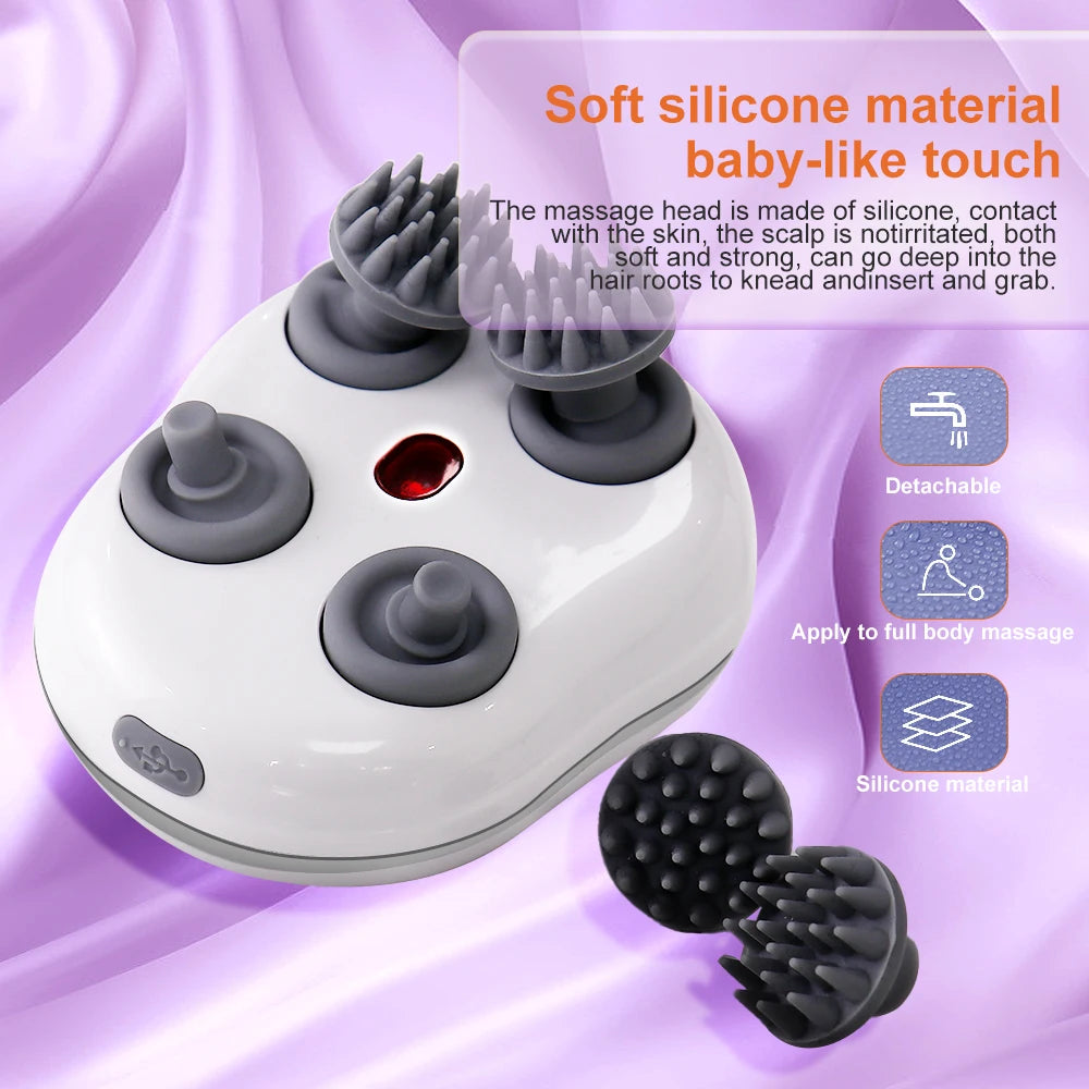 Electric Cat Massager Body Head Massager Health Care Relax Shoulder Neck Deep Tissue Scalp Massage Kneading Vibrating Device
