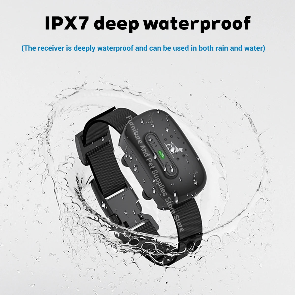 1640Ft Electric Dog Training Collar Remote Control Waterproof Pet BehaviorFor 5-120lbs Puppy With Shock Vibration