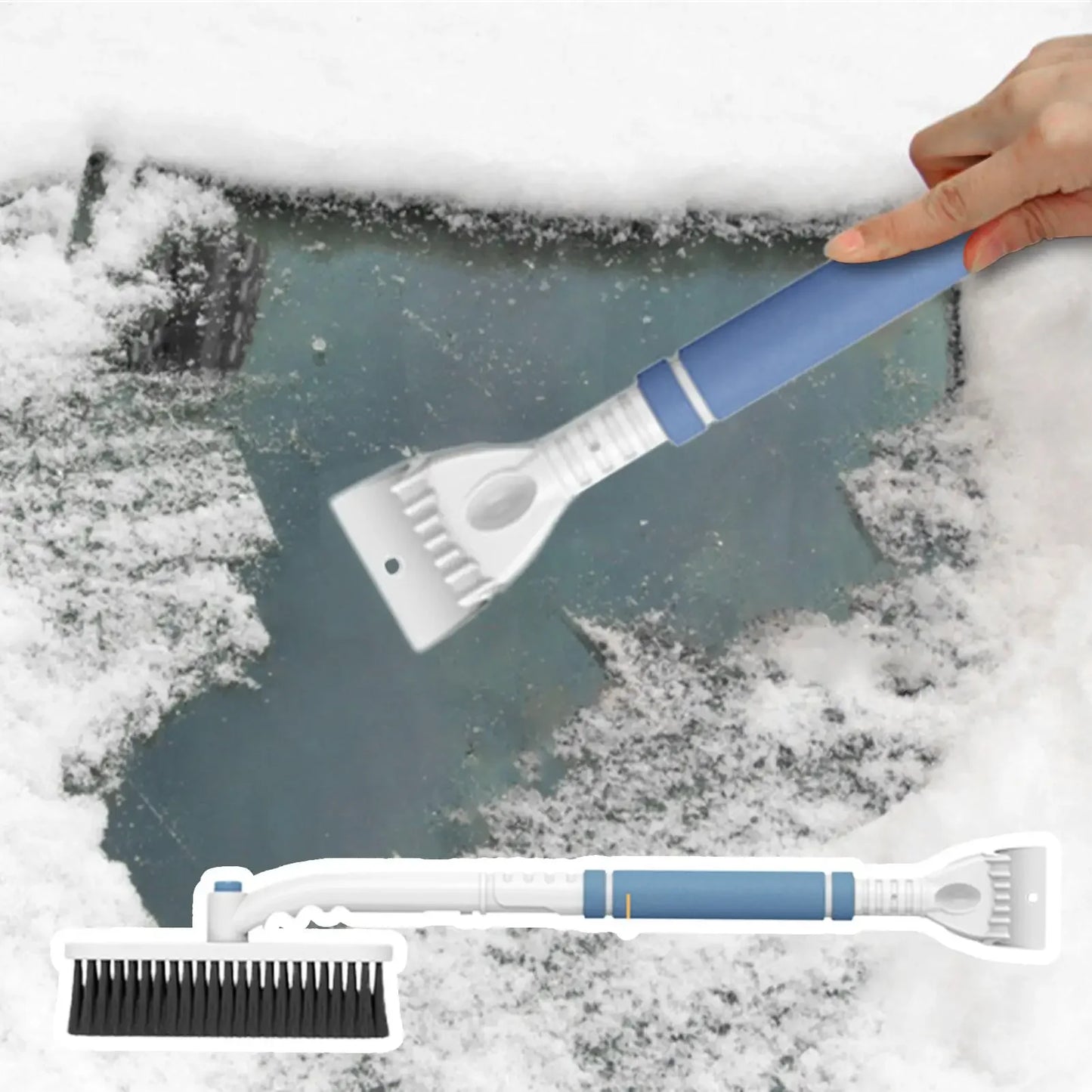 Multifunctional Snow Removal Shovel Extendable Car Mounted Snow Removal Shovel Aluminum Alloy Snow and Ice Removal
