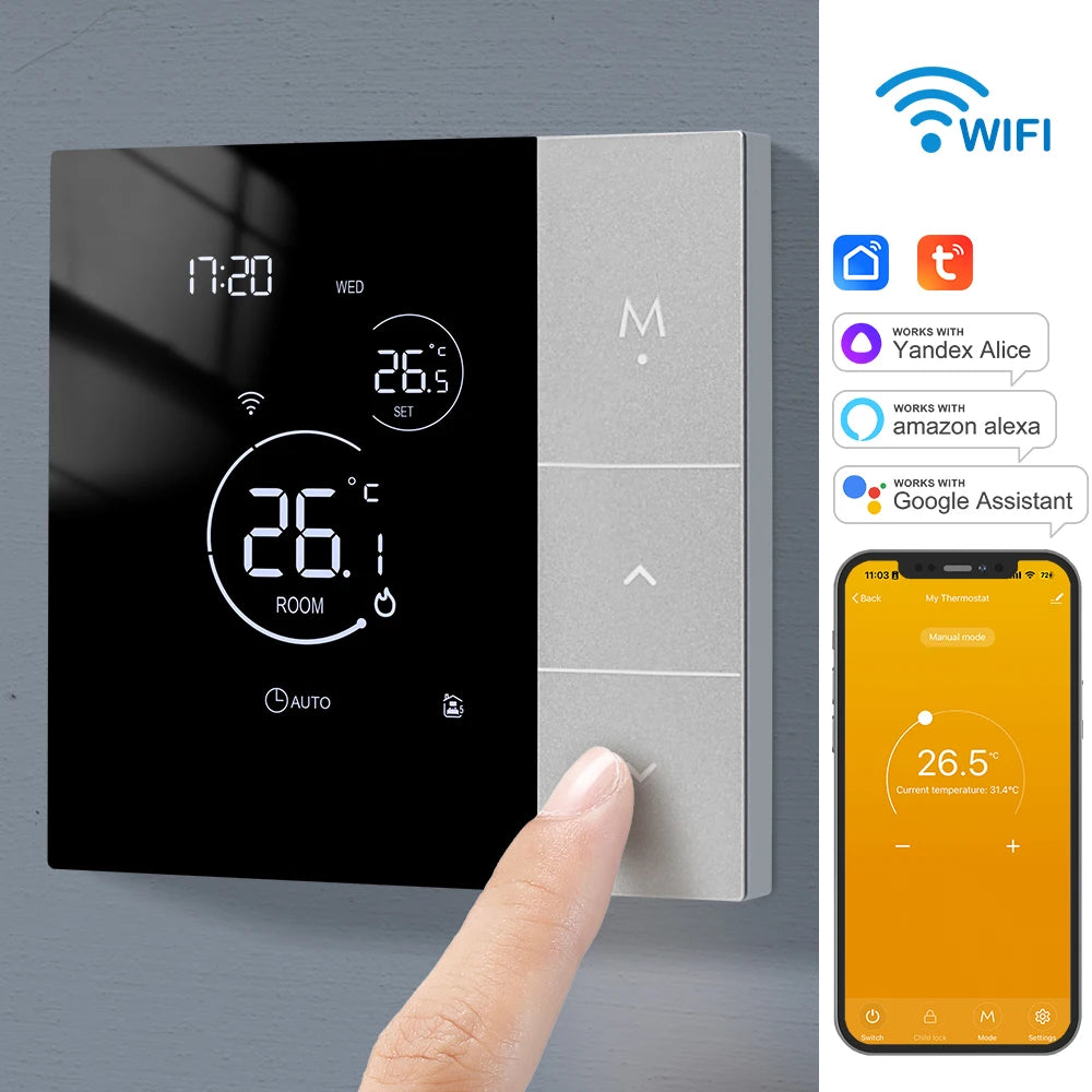 WiFi Thermostat Tuya Smart Home Thermoregulator For Boiler/Electric/Underfloor Heating Temperature Controller Alice Alexa Google