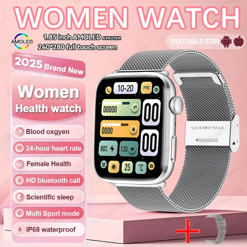 2025 New For Xiaomi Women AI Smart Diagnosis Smart Watch HRV+PPG Blood Pressure Blood oxygen Health monitor IP68 NFC Smartwatchs