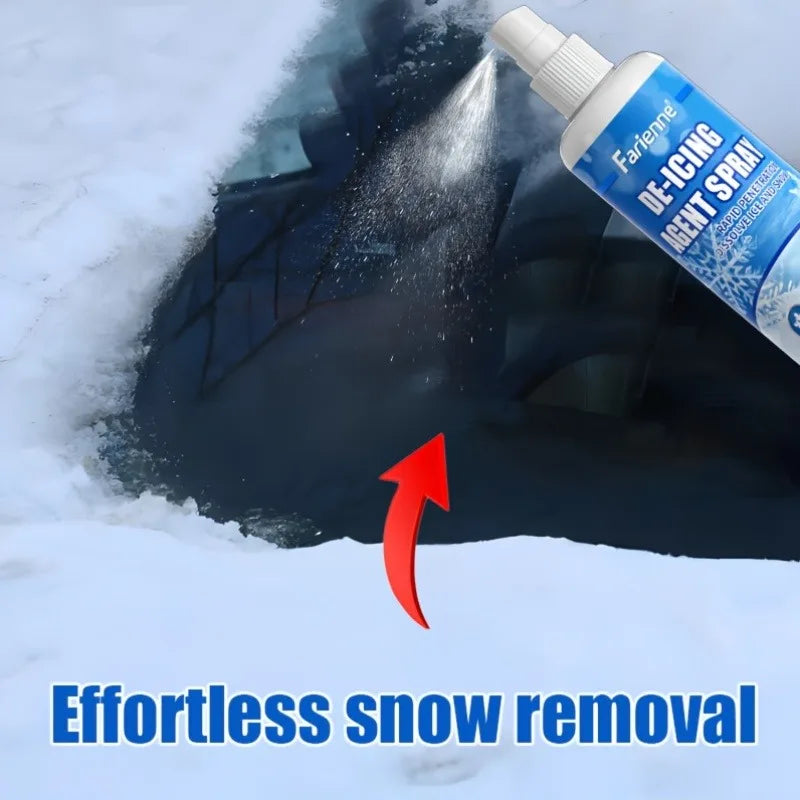 Winter Car Ice Remover Spray: Instant De-Icing for Windshield/Locks/Tires, Fast-Acting, Safe No Residue