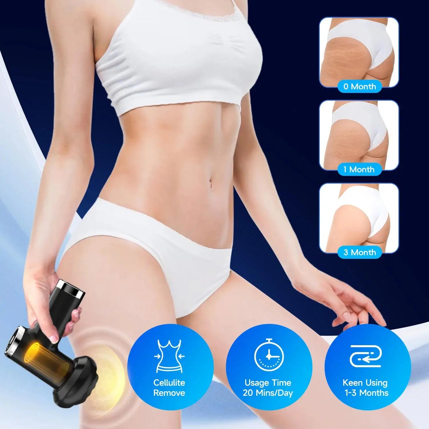 Vibration massage Protable body shaping Deep Muscle Relaxation Fitness Slimming health Anti Cellulite Fat Fascia gun equipment