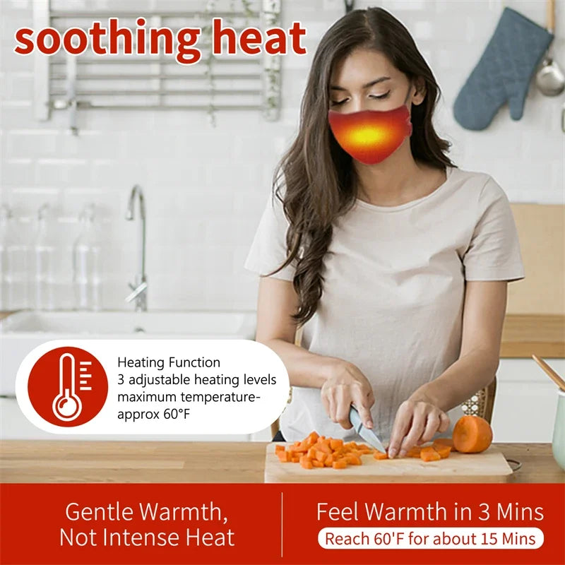 Heat Nose Mask Heated Sinus Relief Heated Nose Face Mask for Sinus and Nasal Beauty Health Brain Stimulator