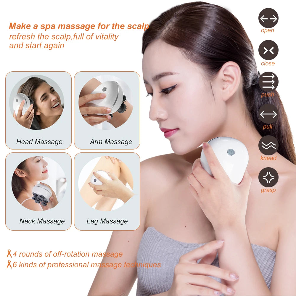 Electric Cat Massager Body Head Massager Health Care Relax Shoulder Neck Deep Tissue Scalp Massage Kneading Vibrating Device