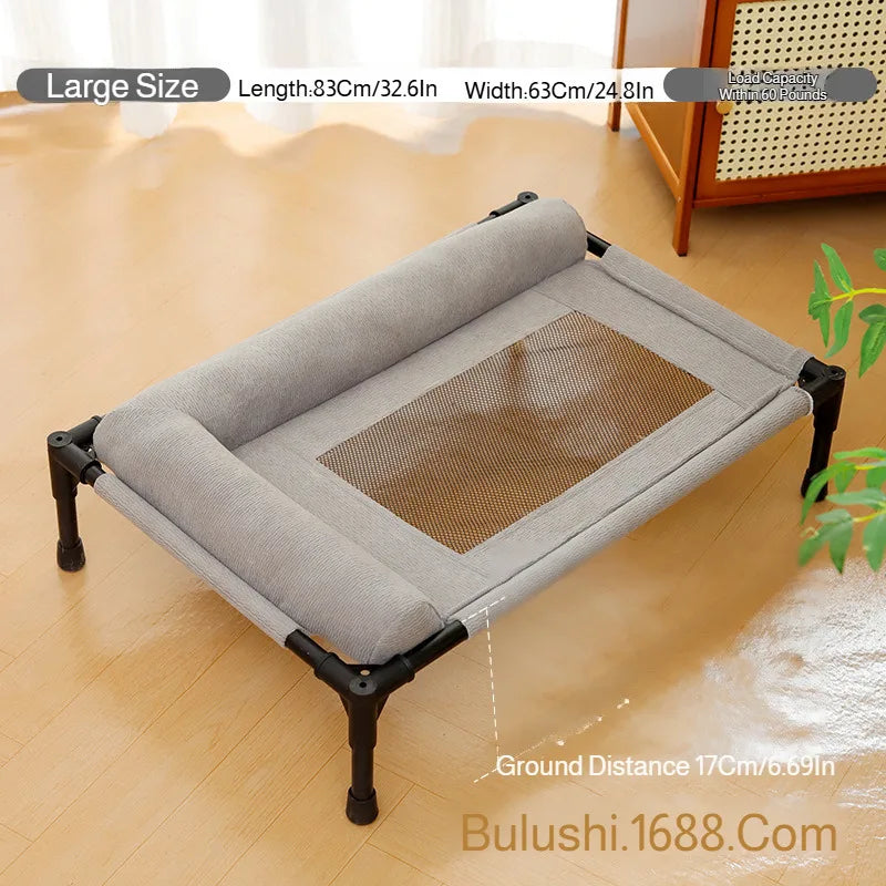 Medium and large cat and dog off-the-ground bed removable and washable breathable mesh pet bed moisture-proof removable and