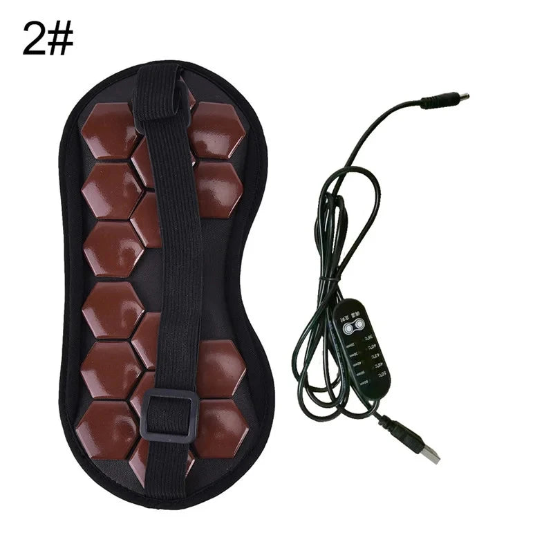 Eye Mask Tourmaline Eye Massager Electric Jade Stone Massage Heat Therapy Germanium Infrared Relaxation Health Care Gift