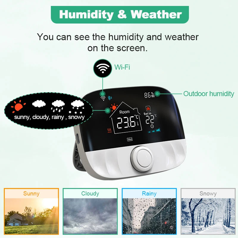 Tuya Smart Home Wifi Boiler Thermostat Heating  Wireless Smart Life Termostat Digital Temperature Controller Alexa Google Home