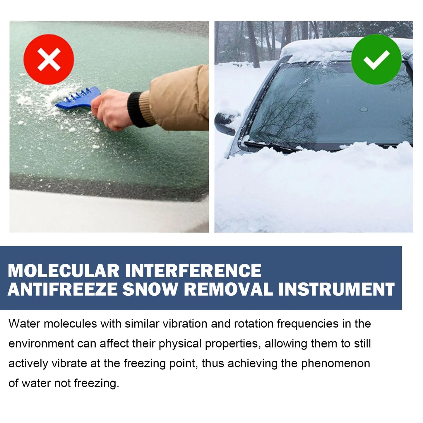 Portable Heated Snow Brush for Car 3-in-1 Windshield Defroster Deicer and Ice Scraper Fast Melting Quick Melt Snow for Winter
