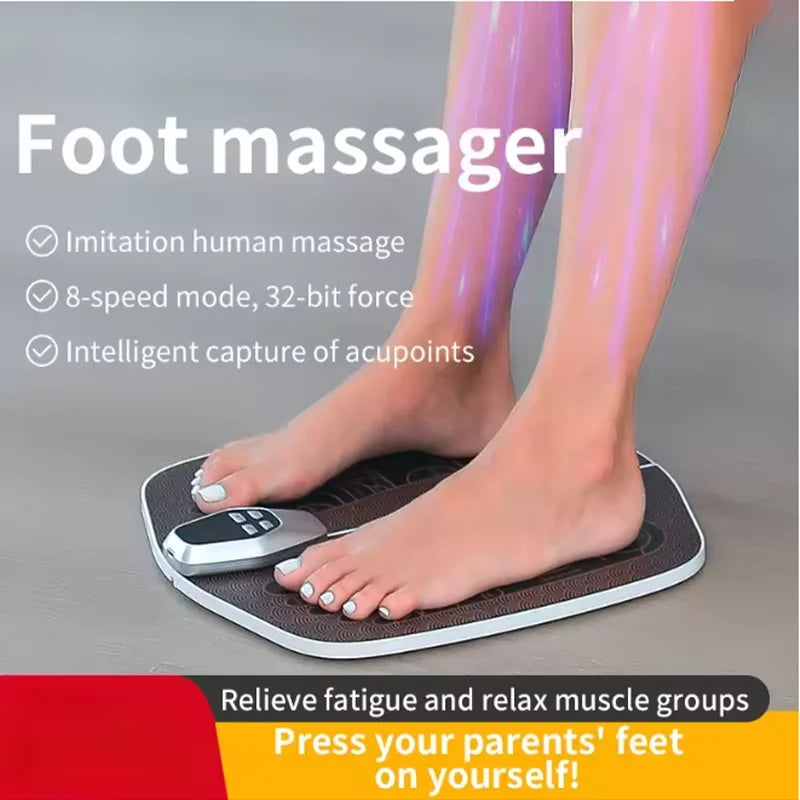 New ABS Smart Foot Pad Massager Popular Home Health Device with Pulse Physiotherapy Microcurrent for Healthy Life Relax muscles
