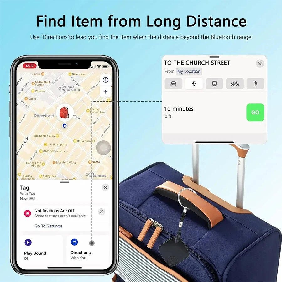 IOS Android GPS Tracker Mini Smart Tag Dual System Global Bluetooth Locator Key Finder for iPhone Google Find My Wallet Pet Kids