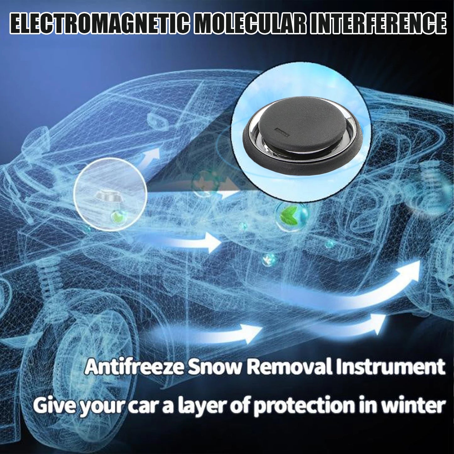 Car Deicing Instrument Electromagnetic Snow Removal Device Windshield Molecular Interference Antifreeze Instrument Defrosting