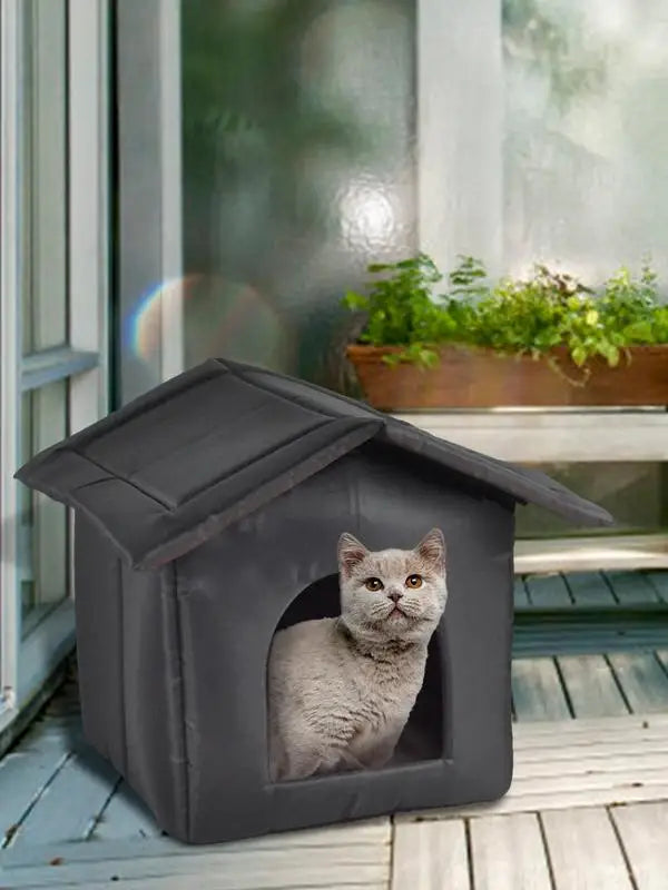 Winter Warm Waterproof Outdoor Pet House Cat Nest Thickened Cat Nest Tent Portable Travel Nest For Kitten Puppy Pets Supplies