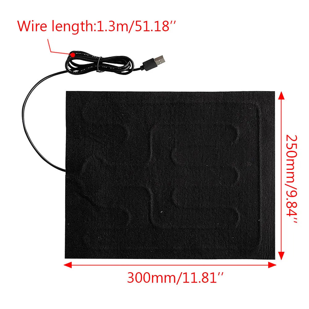 USB Pet Heating Pads Heating Film Warm Folding Heated Sheet Waterproof Car Seat Mat Cushion Reptile Winter Warm Climbing Outdoor