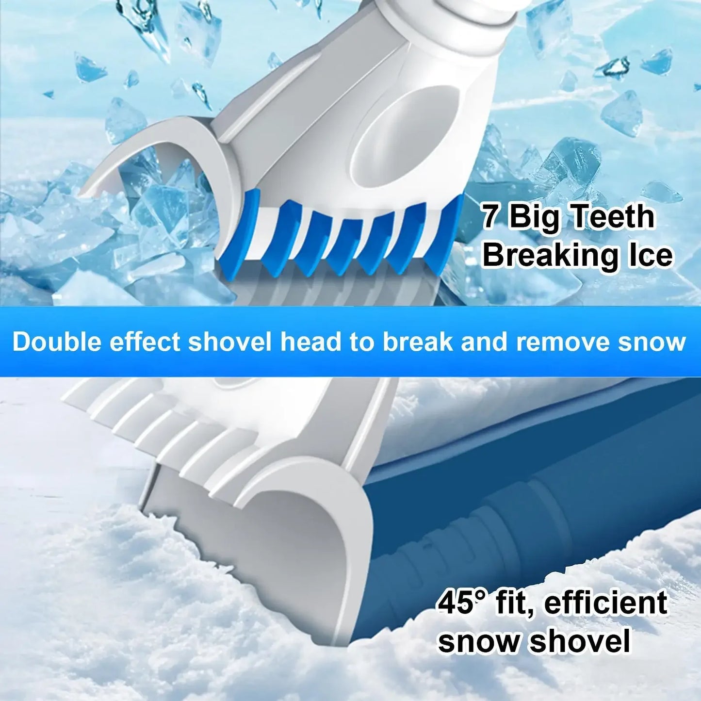 Multifunctional Snow Removal Shovel Extendable Car Mounted Snow Removal Shovel Aluminum Alloy Snow and Ice Removal