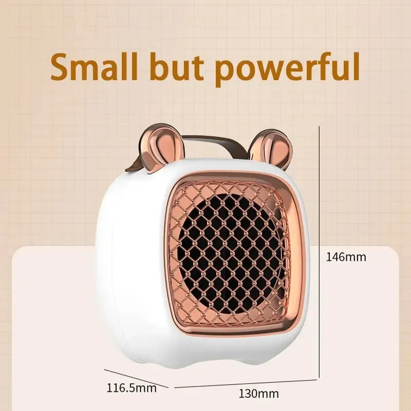 Electric Heater Mini Portable Intelligent Air Heater Reduced Wind Noise Home Heating Warmer Fan Intelligent Constant Temperature
