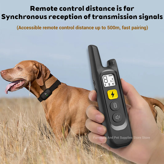 1640Ft Electric Dog Training Collar Remote Control Waterproof Pet BehaviorFor 5-120lbs Puppy With Shock Vibration