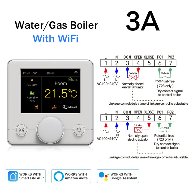 Tuya Wifi Heating Thermostat Smart Thermostat Gas Boiler  Floor Heating Termostato Digital Temperature Controller Smart Life Ale