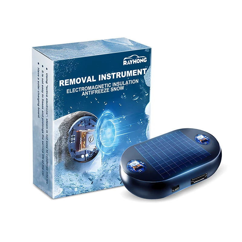Snow Plow Antifreeze Car Electromagnetic Molecular Defroster Front Rear Windshield Car Snow Removal Instrument Solar Antifreeze
