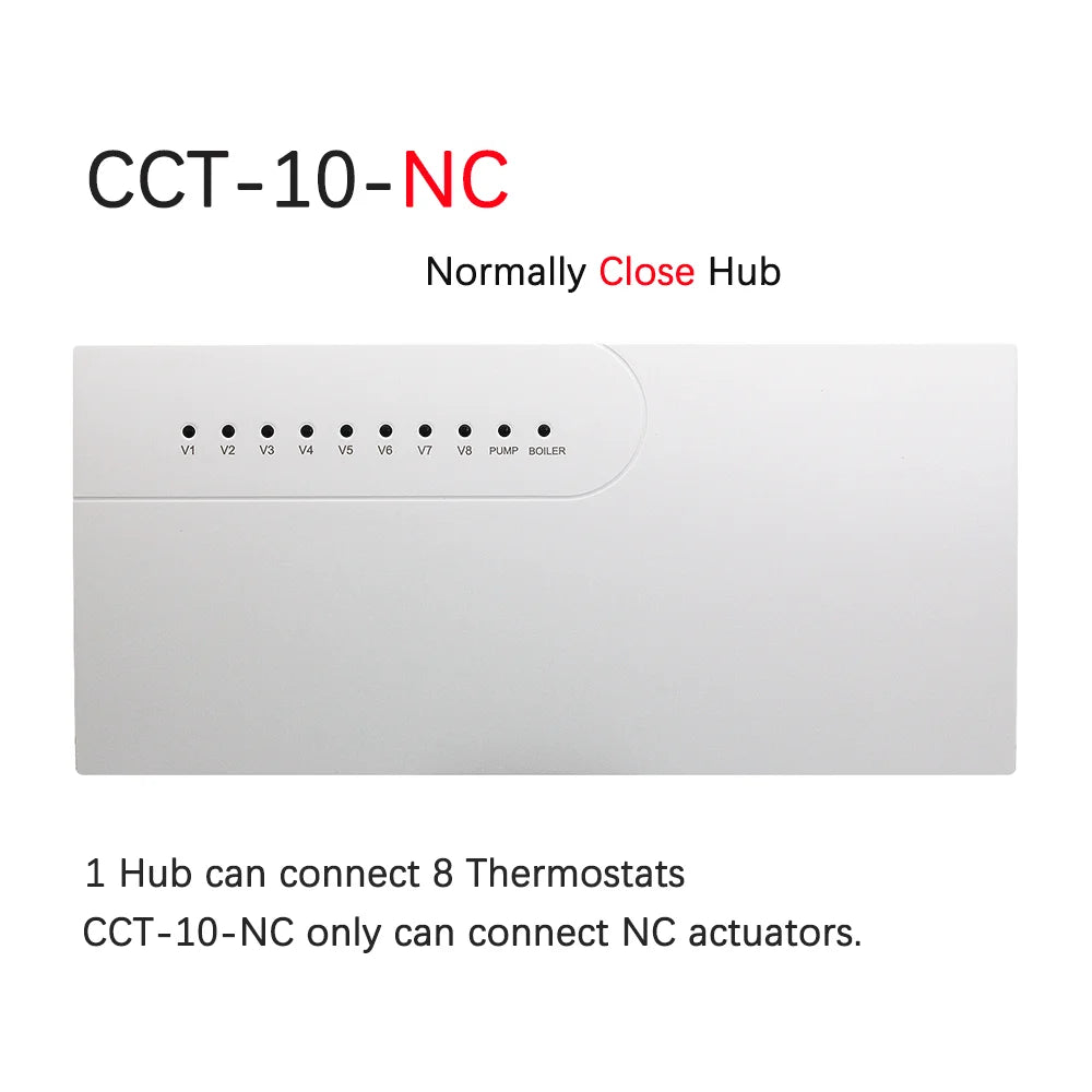 3A Water Floor Heating System Smart WIFI Thermostat with Central Actuators Connecting 8Sub-chamber Hub Controller For Gas Boiler